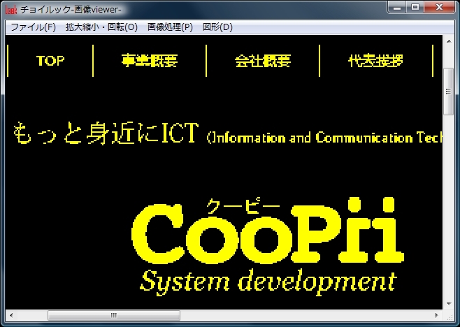 二色反転表示した画像 二色反転表示した画像